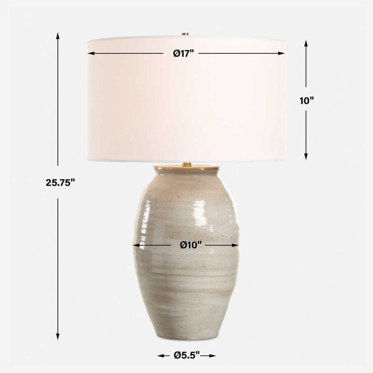   Modern European furniture - Gray Glazed Ceramic Table Lamp - www.oroa.com | Oroa.com