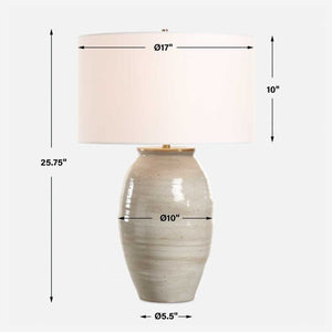   Modern European furniture - Gray Glazed Ceramic Table Lamp - www.oroa.com | Oroa.com