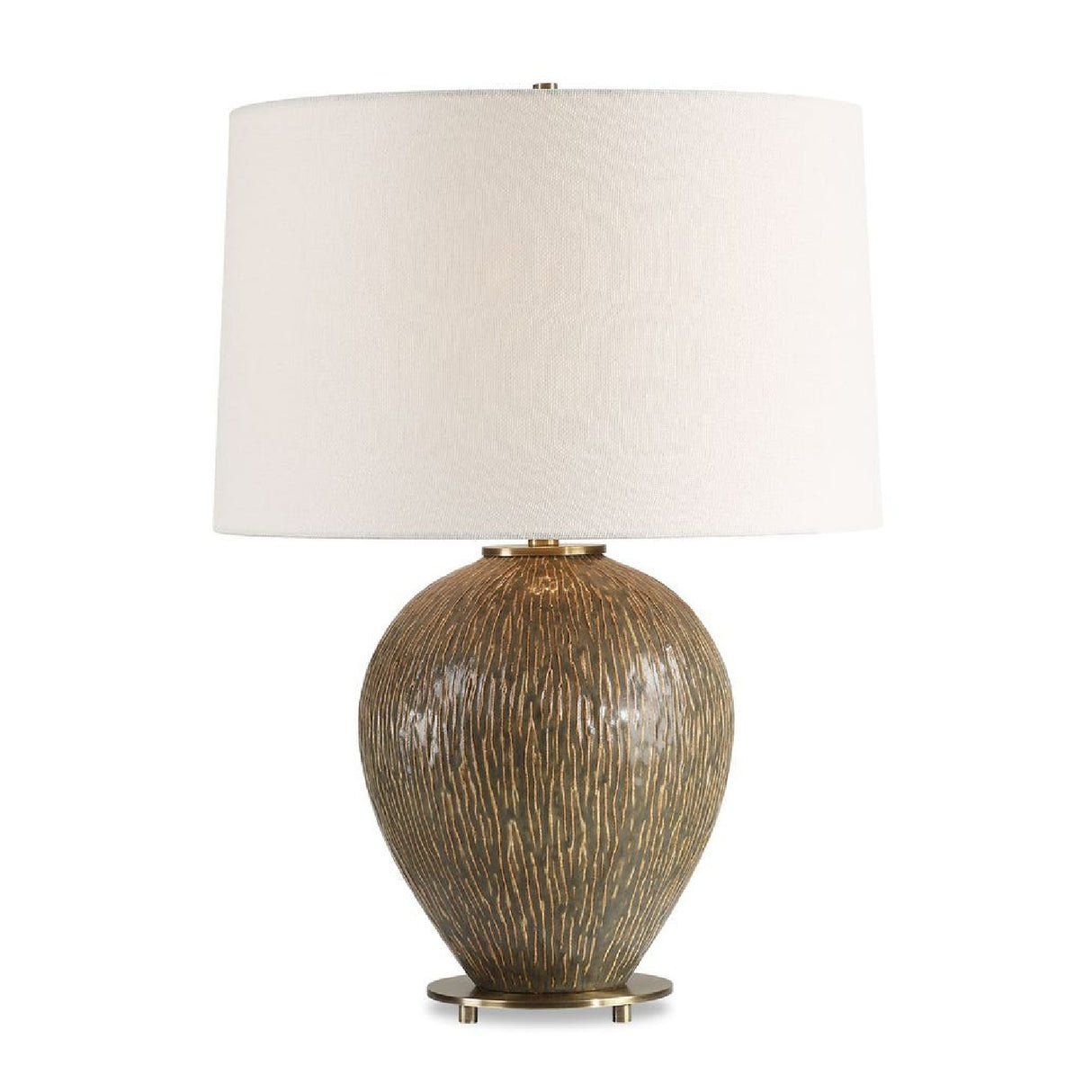   Distressed Brown Ceramic Table Lamp | Oroa.com