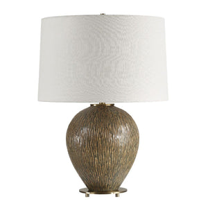   Distressed Brown Ceramic Table Lamp | Oroa.com