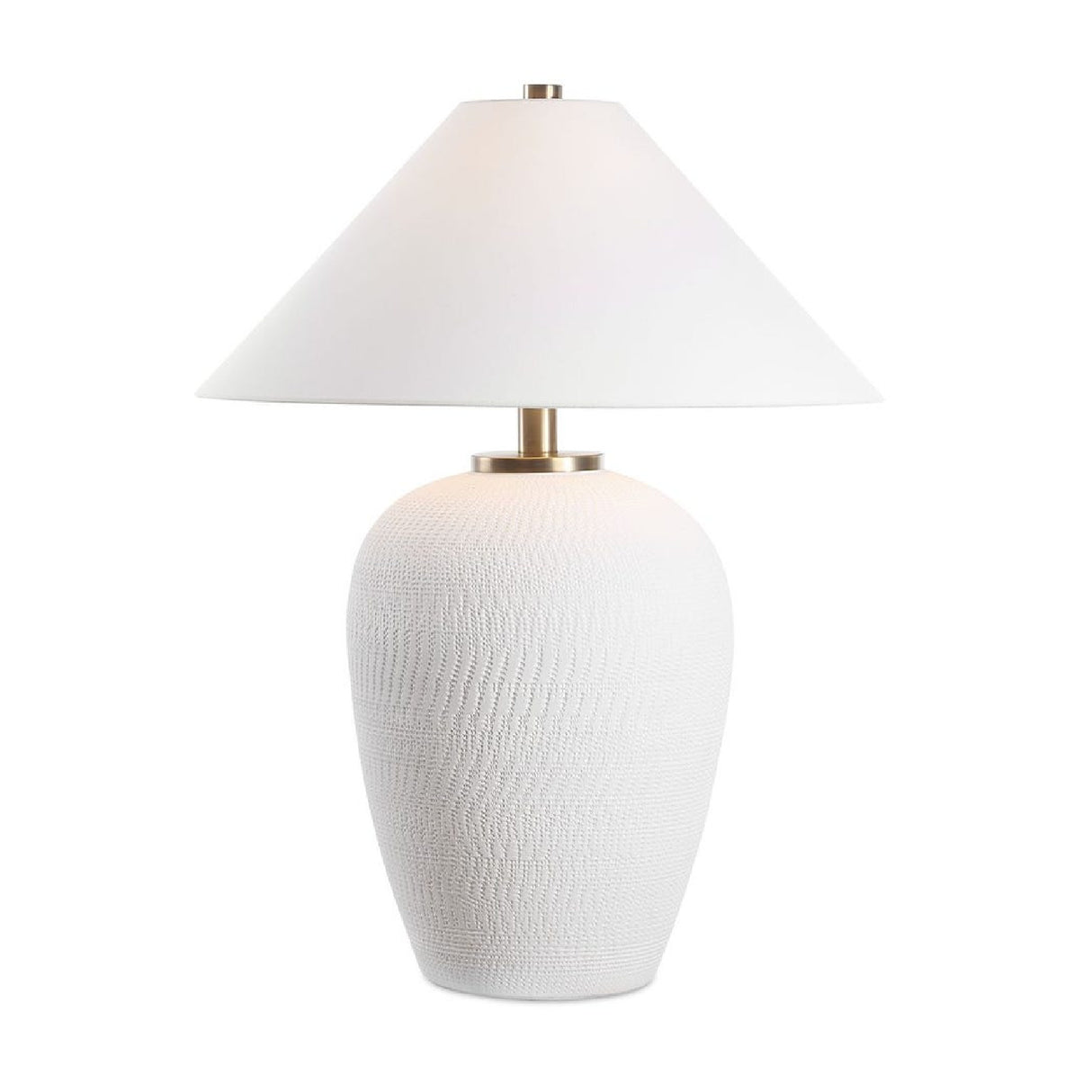   Hand-Carved White Ceramic Table Lamp | Oroa.com
