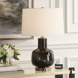   Smoky Black Glass Table Lamp | Oroa.com