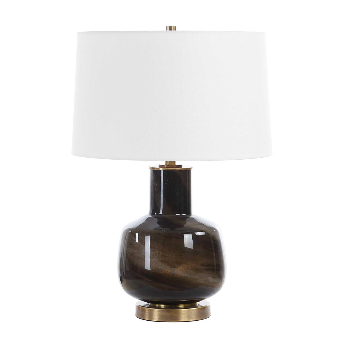   Smoky Black Glass Table Lamp | Oroa.com