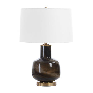   Smoky Black Glass Table Lamp | Oroa.com