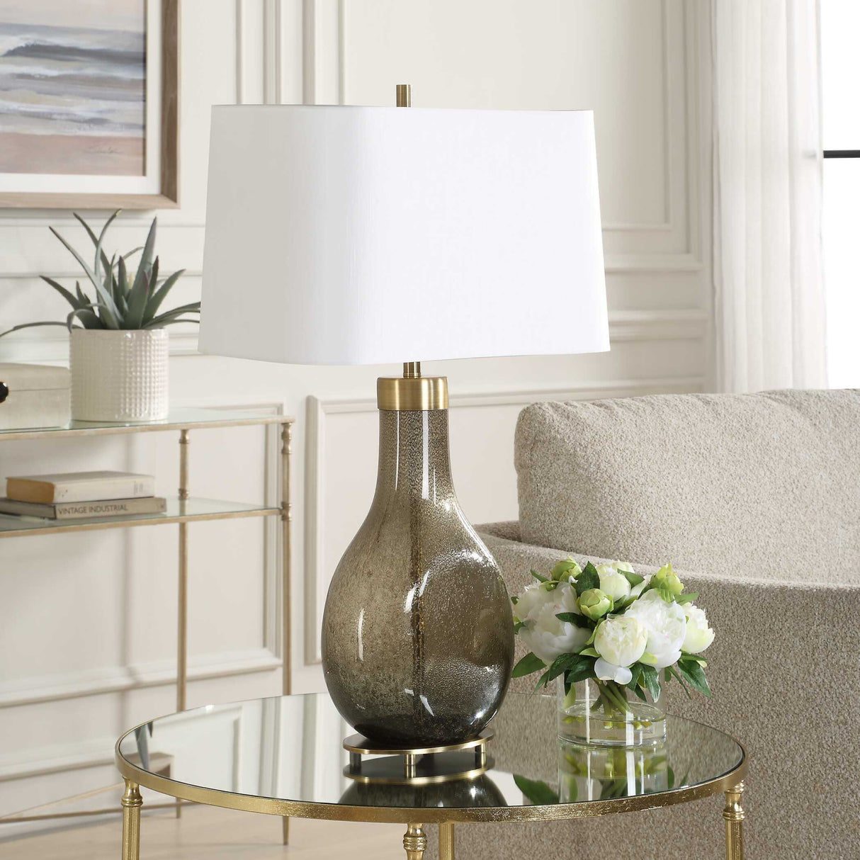   Seeded Teardrop Glass Table Lamp | Oroa.com