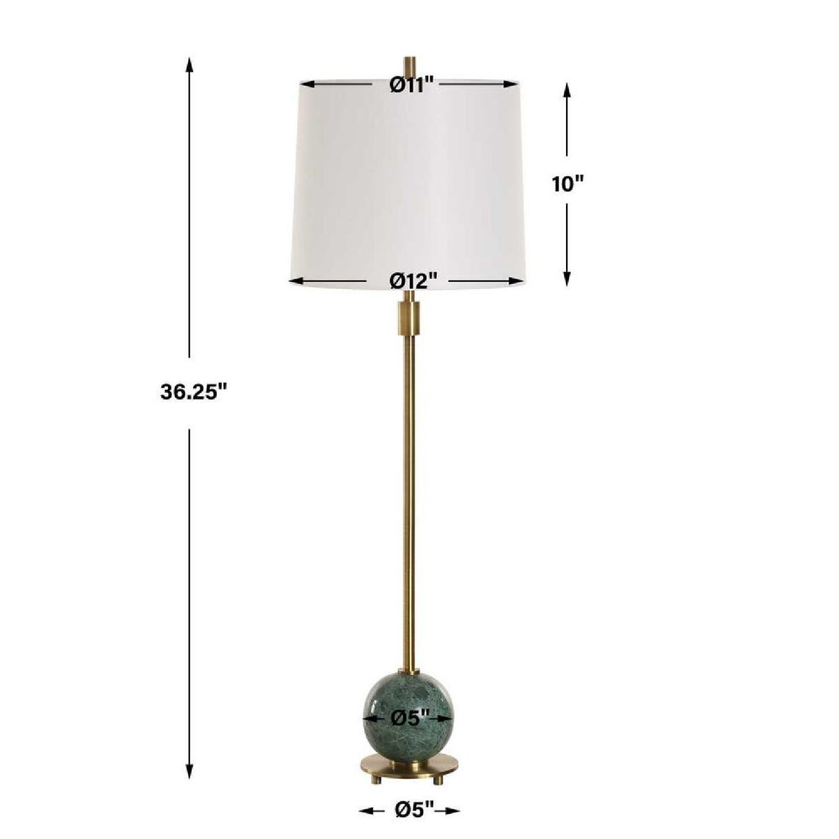   Green Marble Orb Buffet Lamp | Oroa.com