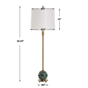   Green Marble Orb Buffet Lamp | Oroa.com