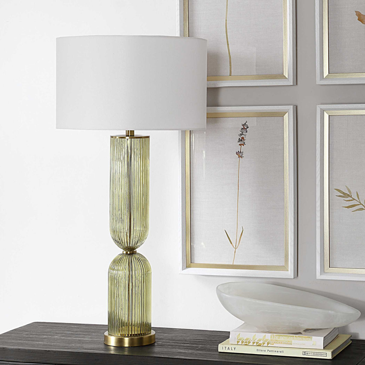   Modern European furniture - Transparent Green Glass Table Lamp - www.oroa.com | Oroa.com
