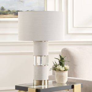   Modern European furniture - Linen & Crystal Table Lamp - www.oroa.com | Oroa.com