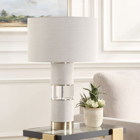  Modern European furniture - Linen & Crystal Table Lamp - www.oroa.com | Oroa.com