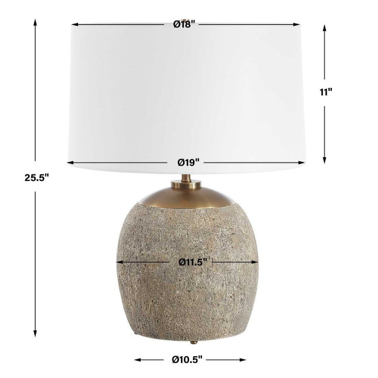  Brown Concrete Table Lamp | Oroa.com
