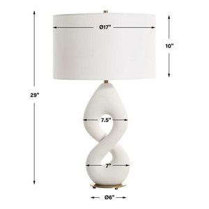   Twisted White Stone Table Lamp | Oroa.com