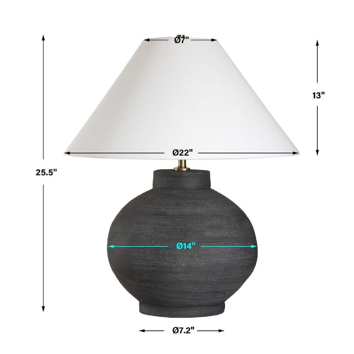   Modern European furniture - Black Porcelain Table Lamp - www.oroa.com | Oroa.com