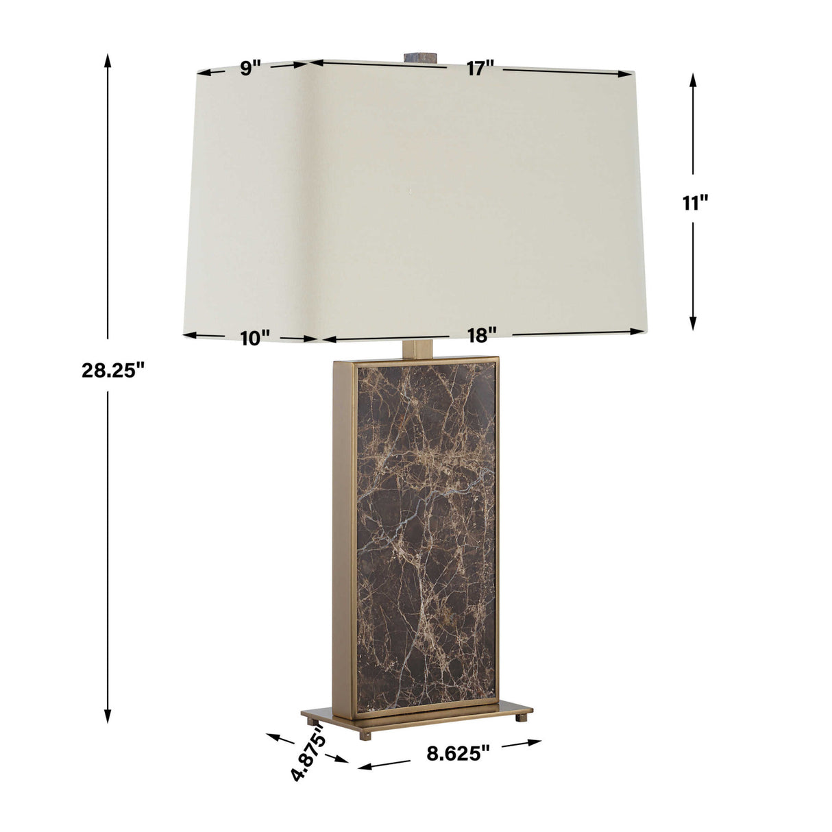  Brown Marble Table Lamp | Oroa.com