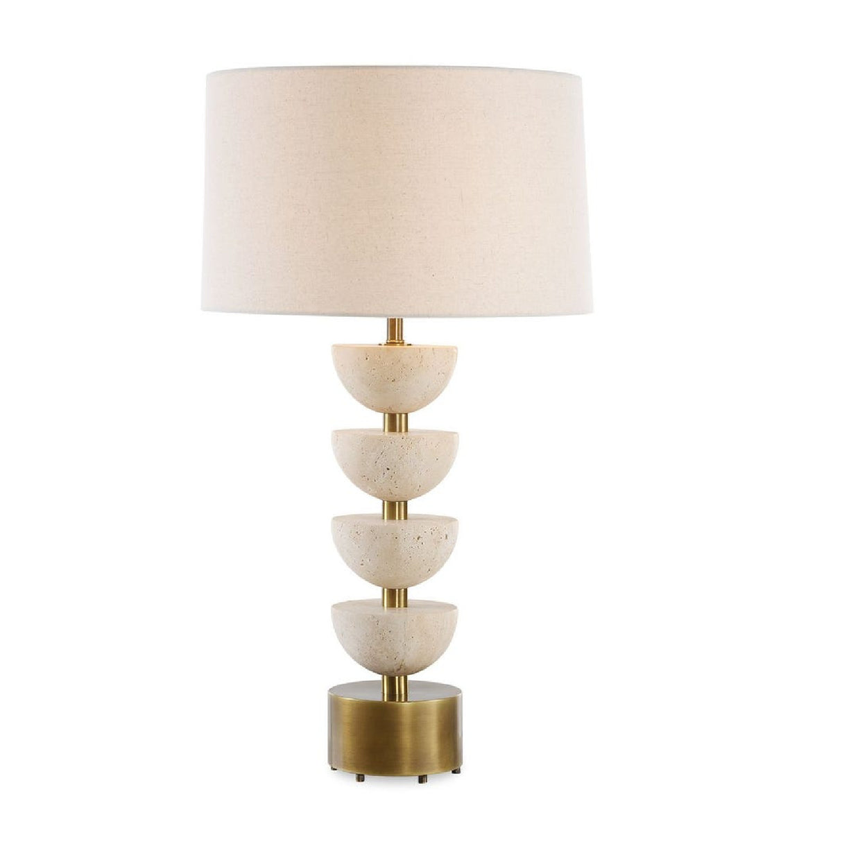   Modern European furniture - Stacked Travertine Table Lamp - www.oroa.com | Oroa.com