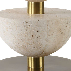   Modern European furniture - Stacked Travertine Table Lamp - www.oroa.com | Oroa.com