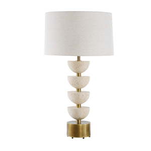   Modern European furniture - Stacked Travertine Table Lamp - www.oroa.com | Oroa.com