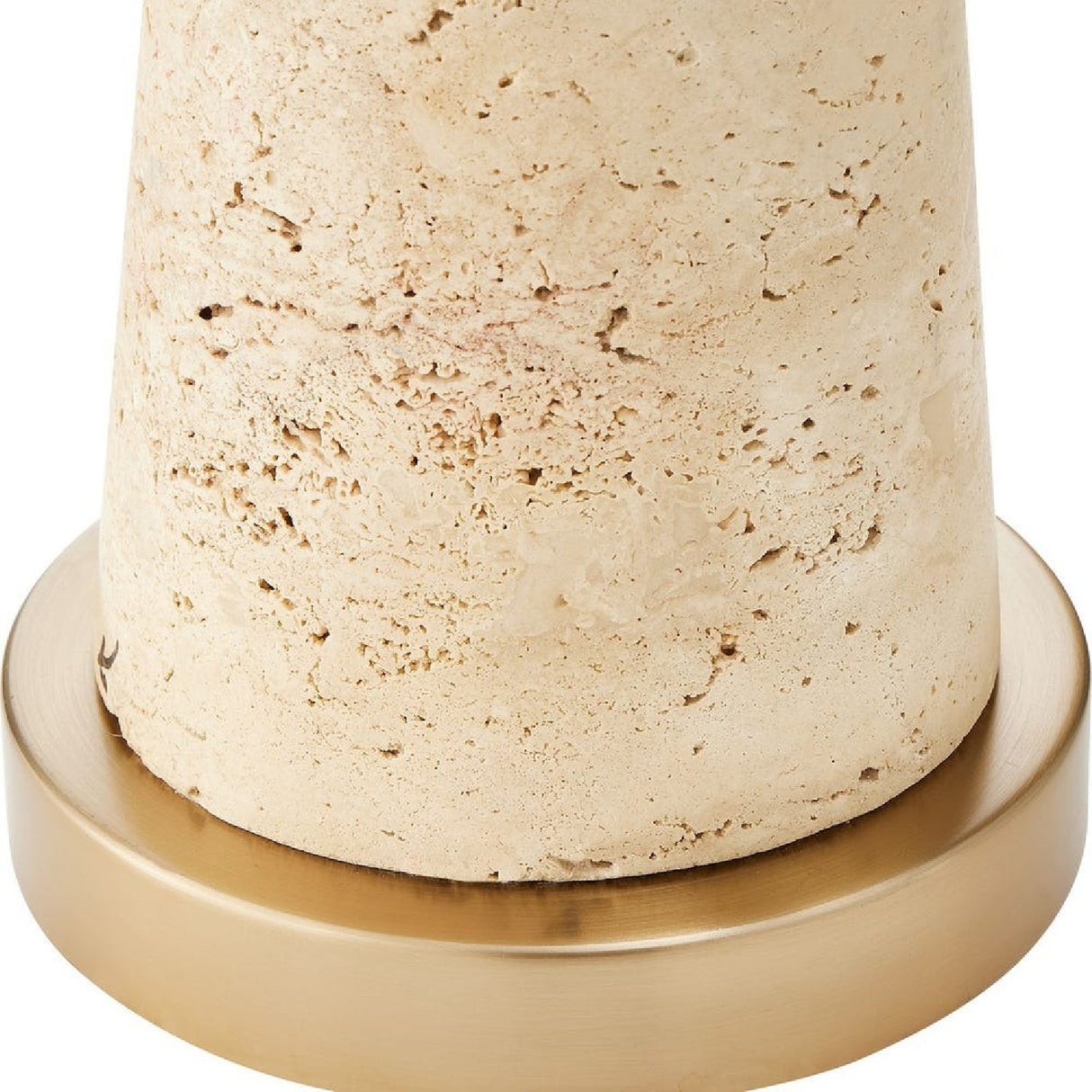   Tapered Beige Travertine Table Lamp | Oroa.com