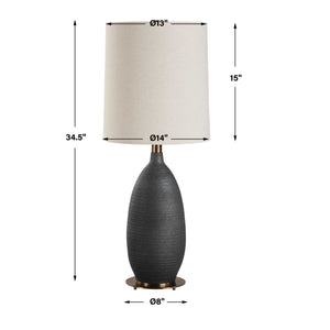   Matte Black Ceramic Table Lamp | Oroa.com
