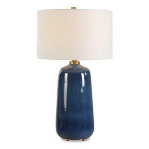  Blue Glazed Ceramic Table Lamp | Oroa.com