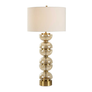   Stacked Amber Glass Table Lamp | Oroa.com