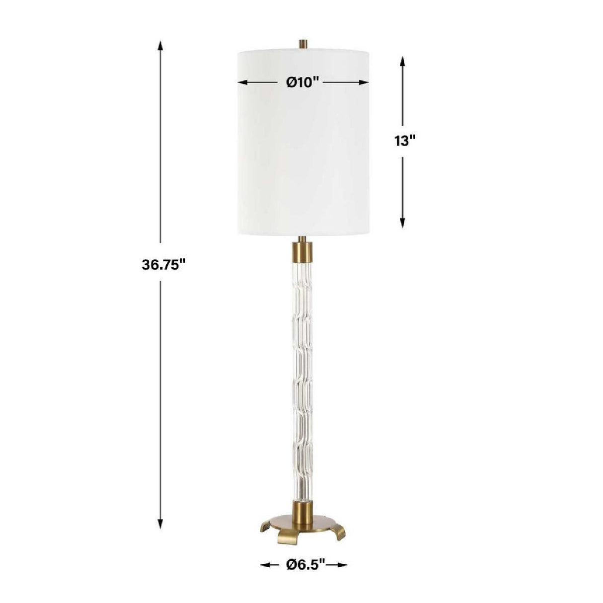   Embossed Crystal Column Buffet Lamp | Oroa.com