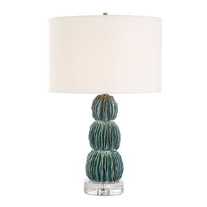   Modern European furniture - Stacked Teal Ceramic Table Lamp - www.oroa.com | Oroa.com