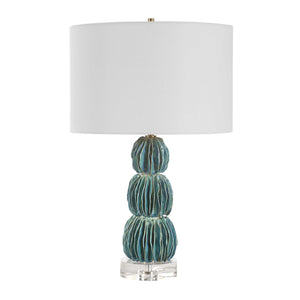   Modern European furniture - Stacked Teal Ceramic Table Lamp - www.oroa.com | Oroa.com