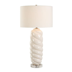   White Swirl Ceramic Table Lamp | Oroa.com