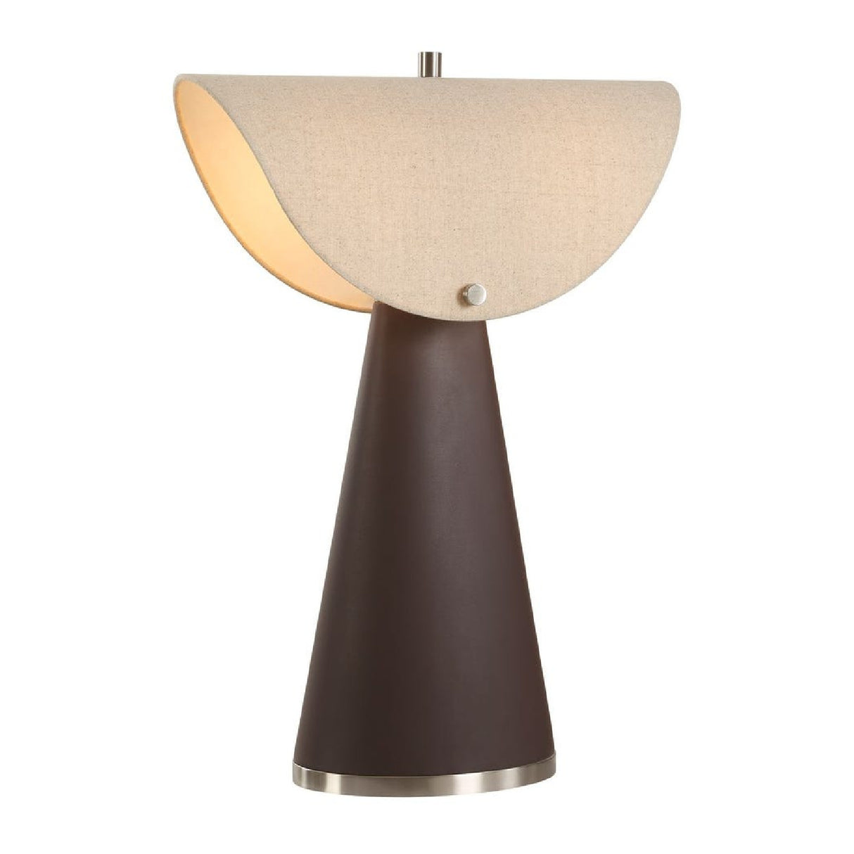   Tapered Brown Leather Table Lamp | Oroa.com