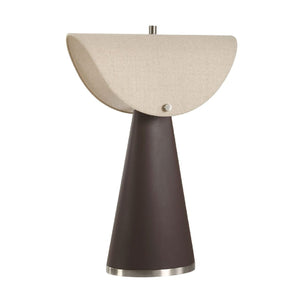   Tapered Brown Leather Table Lamp | Oroa.com