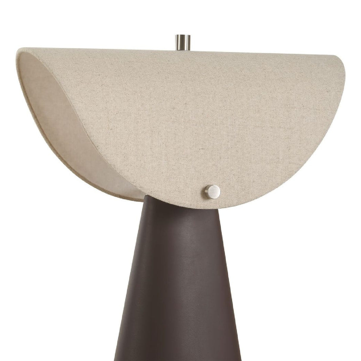   Tapered Brown Leather Table Lamp | Oroa.com