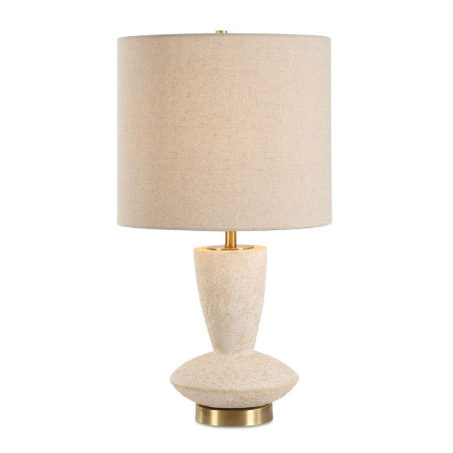 Modern European furniture - Aged White Ceramic Table Lamp - www.oroa.com