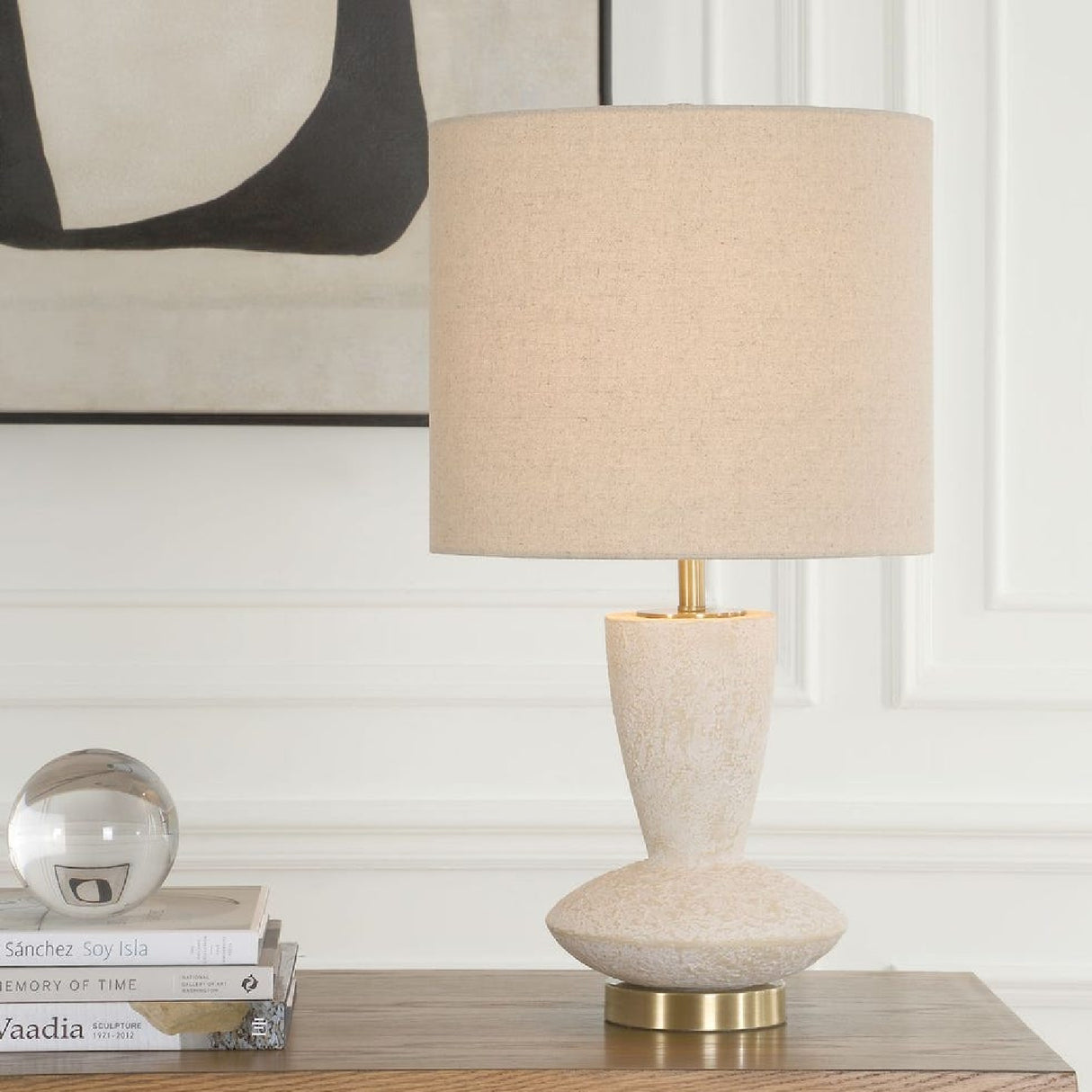   Modern European furniture - Aged White Ceramic Table Lamp - www.oroa.com | Oroa.com