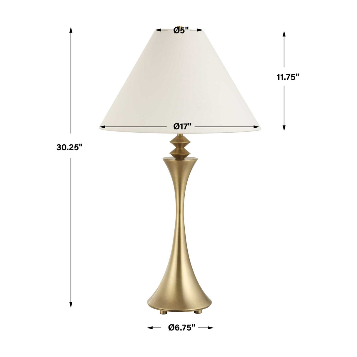   Flared Brass Table Lamp | Oroa.com