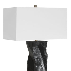  Organic-Shaped Black Ceramic Table Lamp | Oroa.com