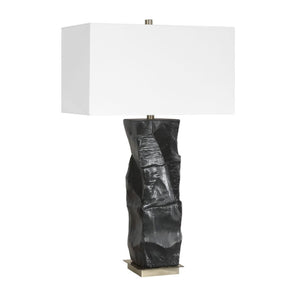   Organic-Shaped Black Ceramic Table Lamp | Oroa.com