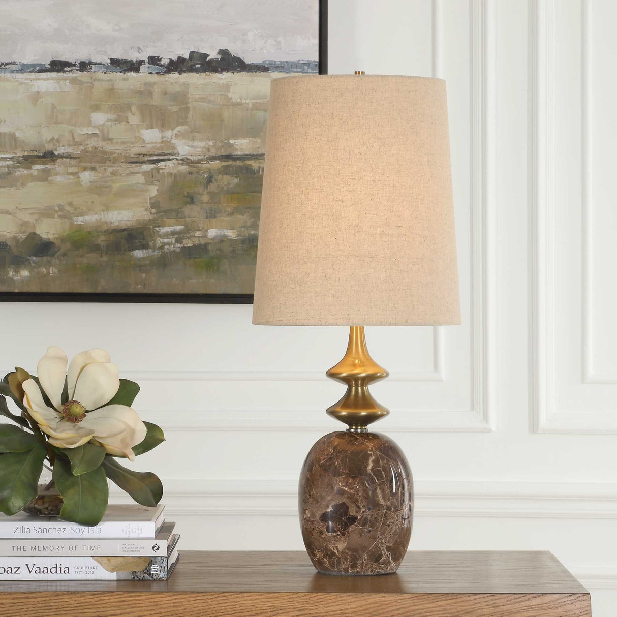   Modern European furniture - Brown Marble Buffet Lamp - www.oroa.com | Oroa.com