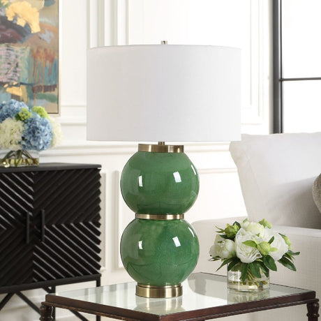   Stacked Green Spheres Table Lamp | Oroa.com