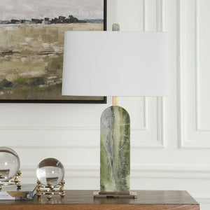   Green Marble Table Lamp | Oroa.com