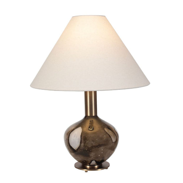 Modern European furniture - Brown Patterned Glass Table Lamp - www.oroa.com