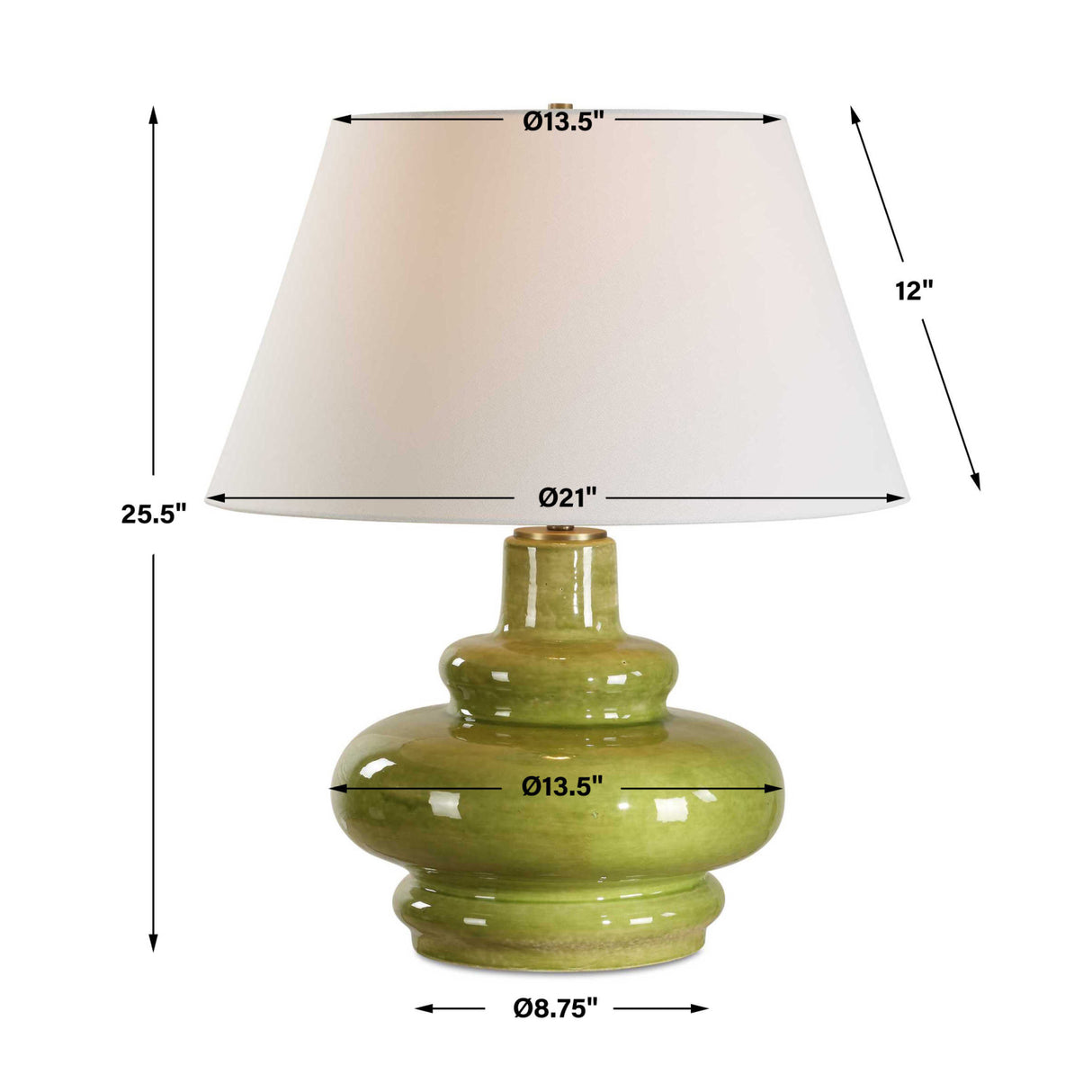   Green Porcelain Table Lamp | Oroa.com