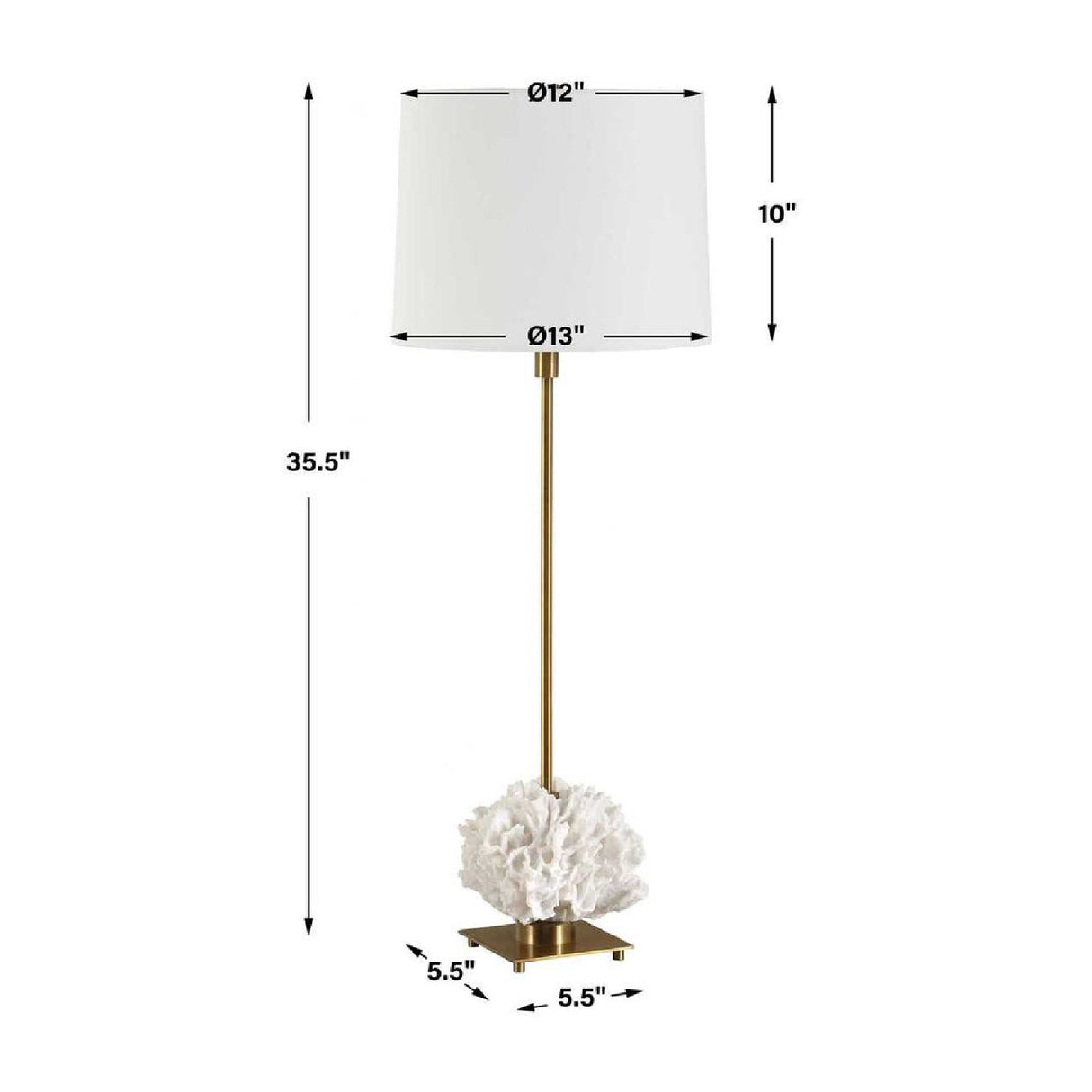   White Coral Sculpture Buffet Lamp | Oroa.com