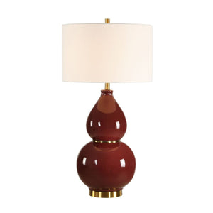   Modern European furniture - Red Glazed Ceramic Table Lamp - www.oroa.com | Oroa.com