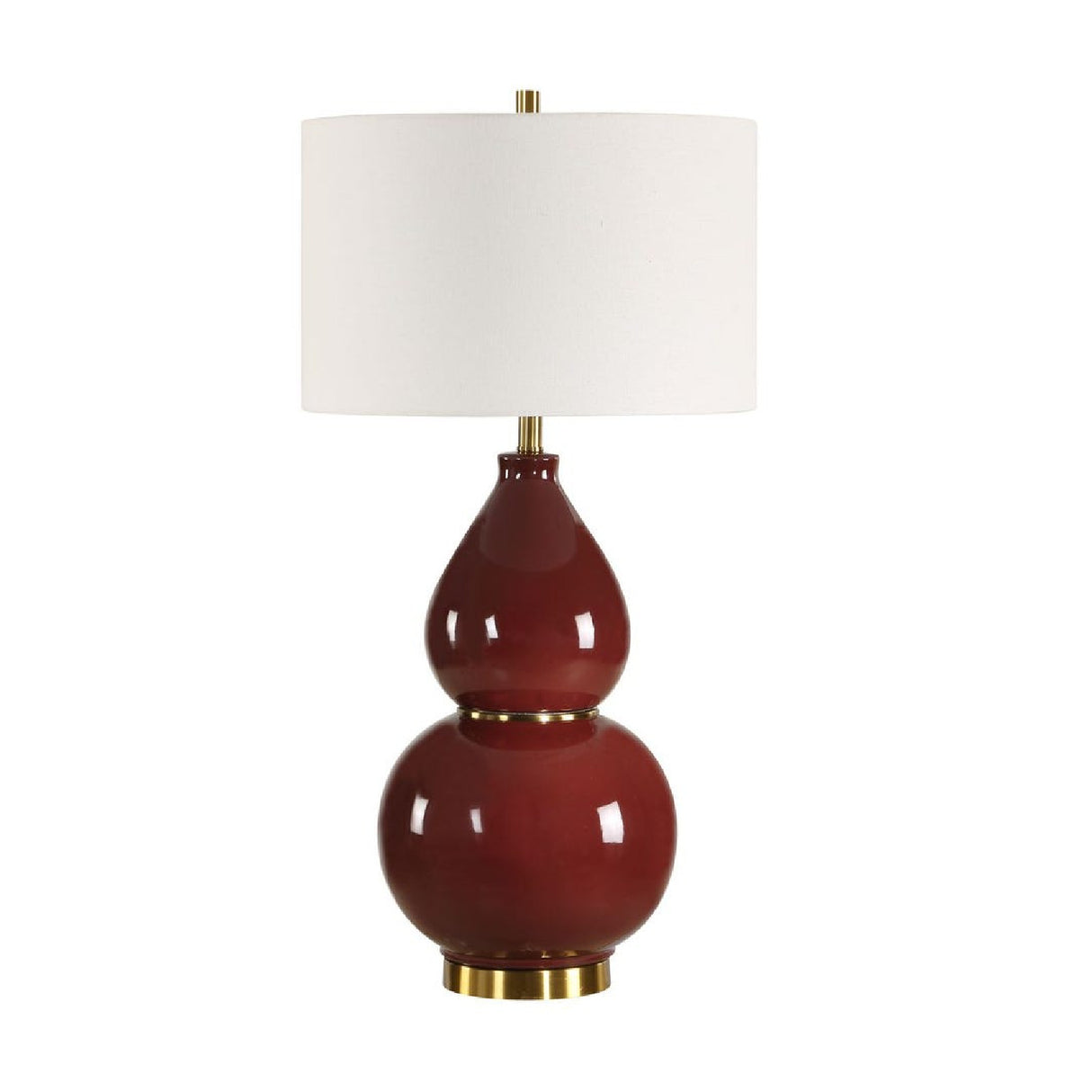   Modern European furniture - Red Glazed Ceramic Table Lamp - www.oroa.com | Oroa.com