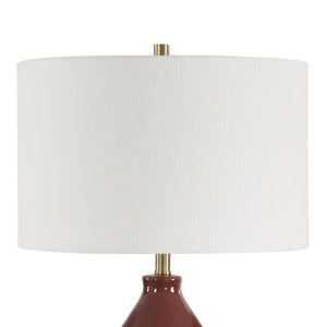   Modern European furniture - Red Glazed Ceramic Table Lamp - www.oroa.com | Oroa.com