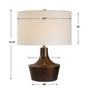   Bronze Curved Table Lamp | Oroa.com