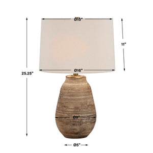   Distressed Gray Ceramic Table Lamp | Oroa.com