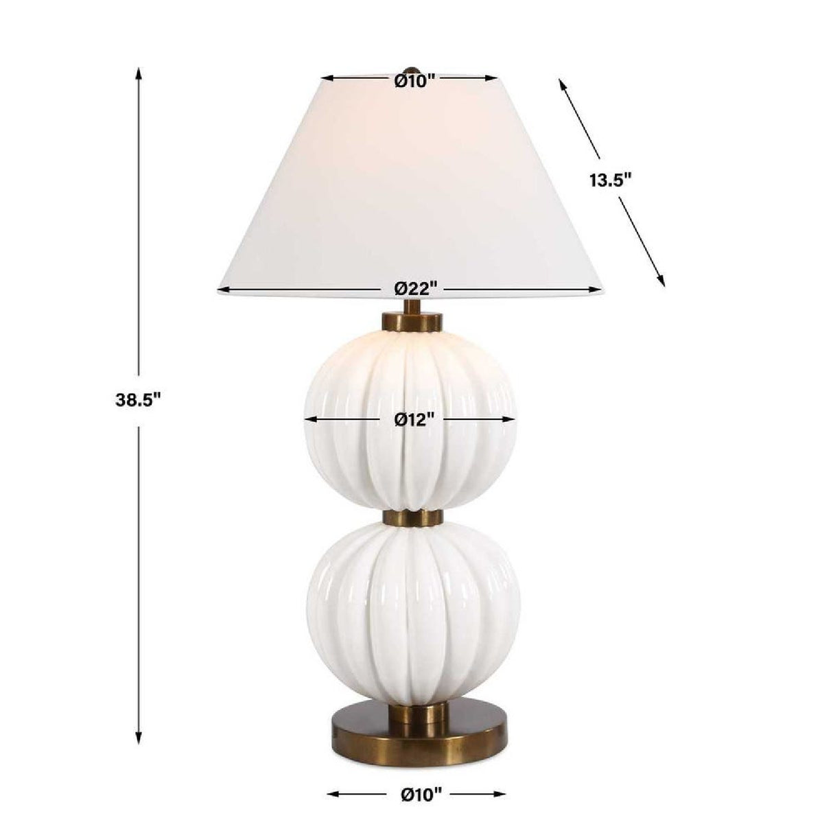   Stacked White Spheres Table Lamp | Oroa.com