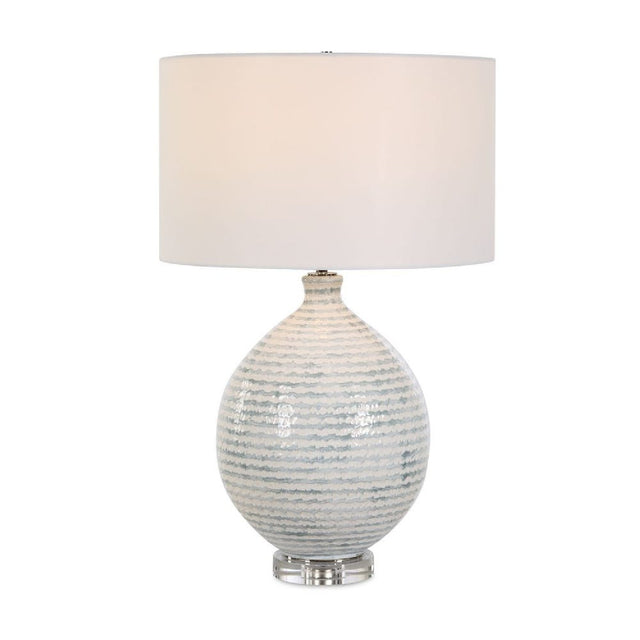Modern European furniture - Striped Ceramic Table Lamp - www.oroa.com
